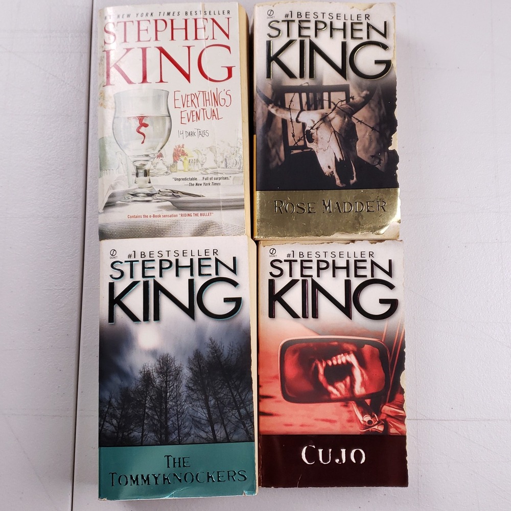 Stephen King Book Lot 4 Cujo Rose Madder Tommyknockers Everythings Eventual